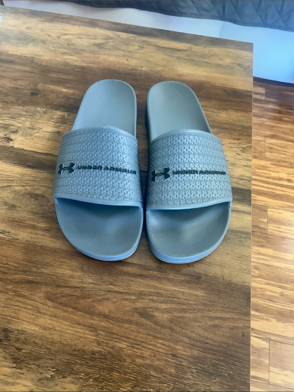 Under Armour Gray Men's Cushioned Slide Sandals